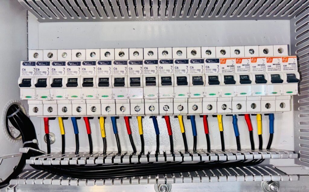 Color-coded circuit breaker panel