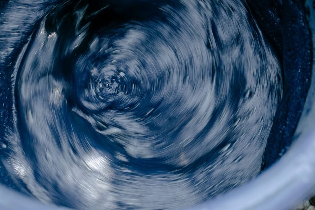 Water swirling inside a washing machine drum, the thing to look for when the display sits on Rinse